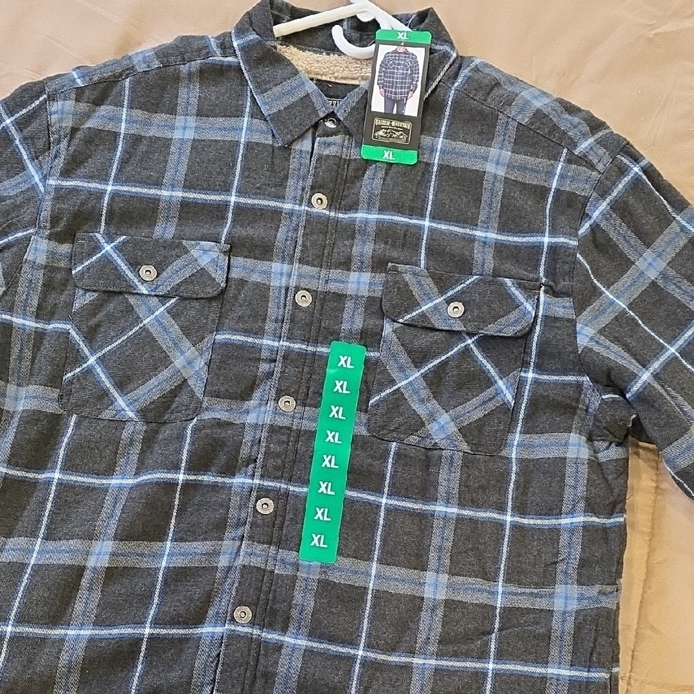 Men's Blue Plaid Shirt